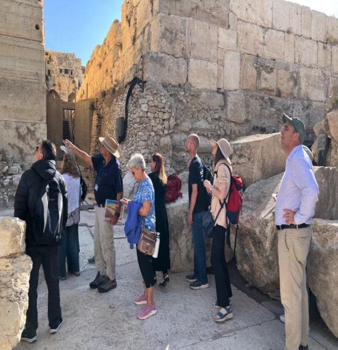 Root and Branch participants touring ancient ruins in Israel